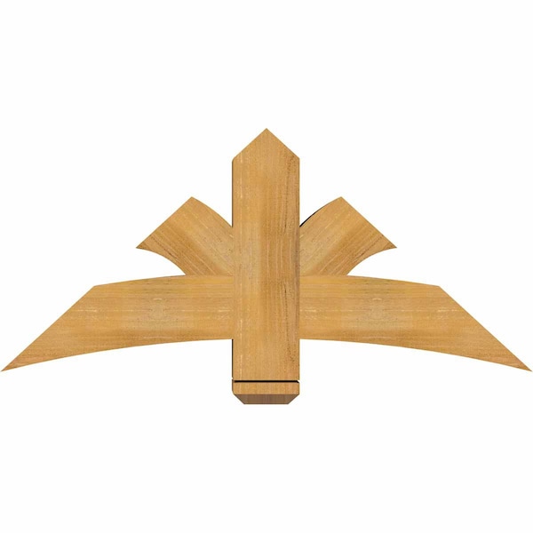 Ekena Millwork Davenport Rough Sawn Timber Gable Bracket, Western Red Cedar, 48"W x 22"H x 6"D x 6"F, 11/12 Pitch GBW048X22X0606DAV00RWR - main